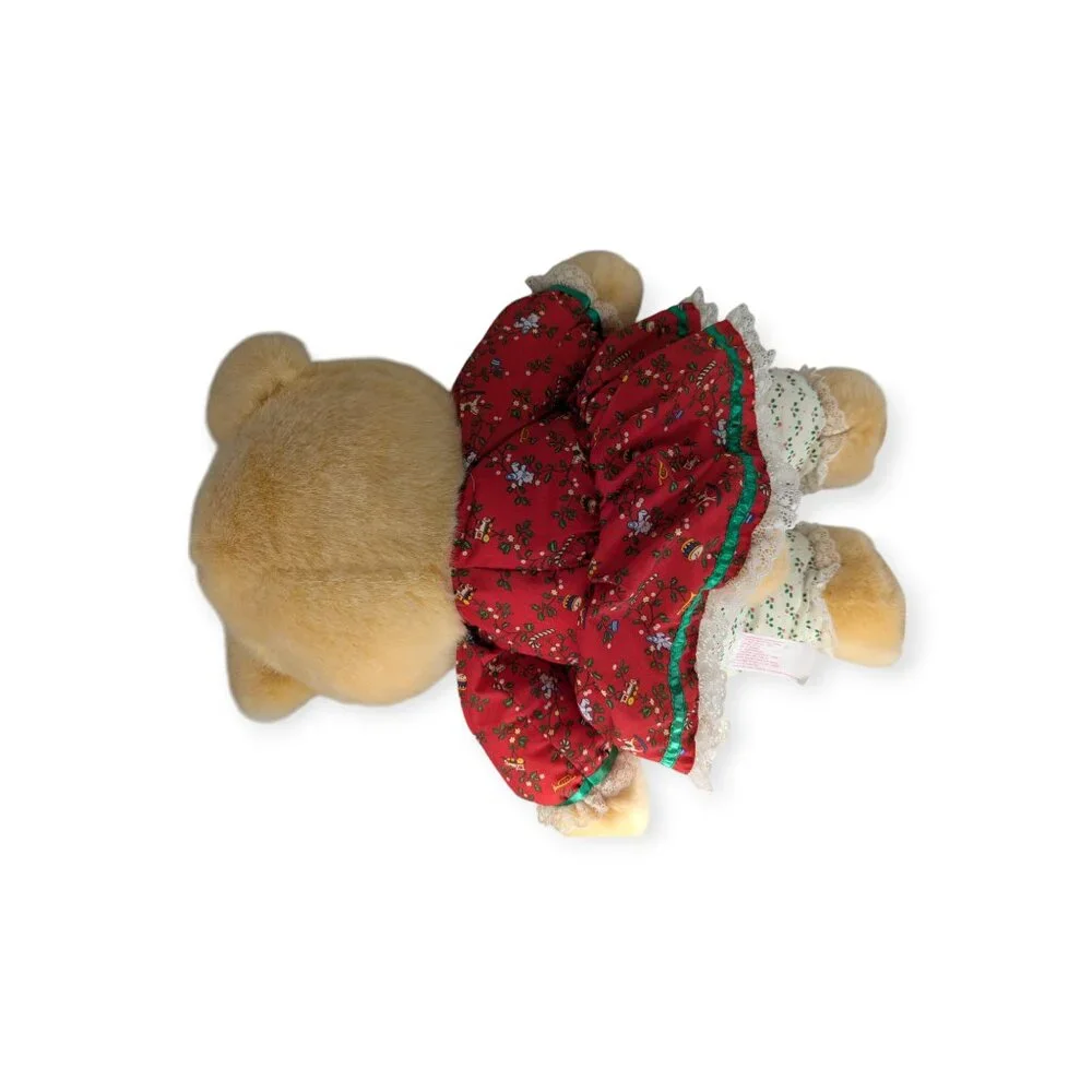 Vintage 1986 Kmart Christmas Girl Teddy Bear 22